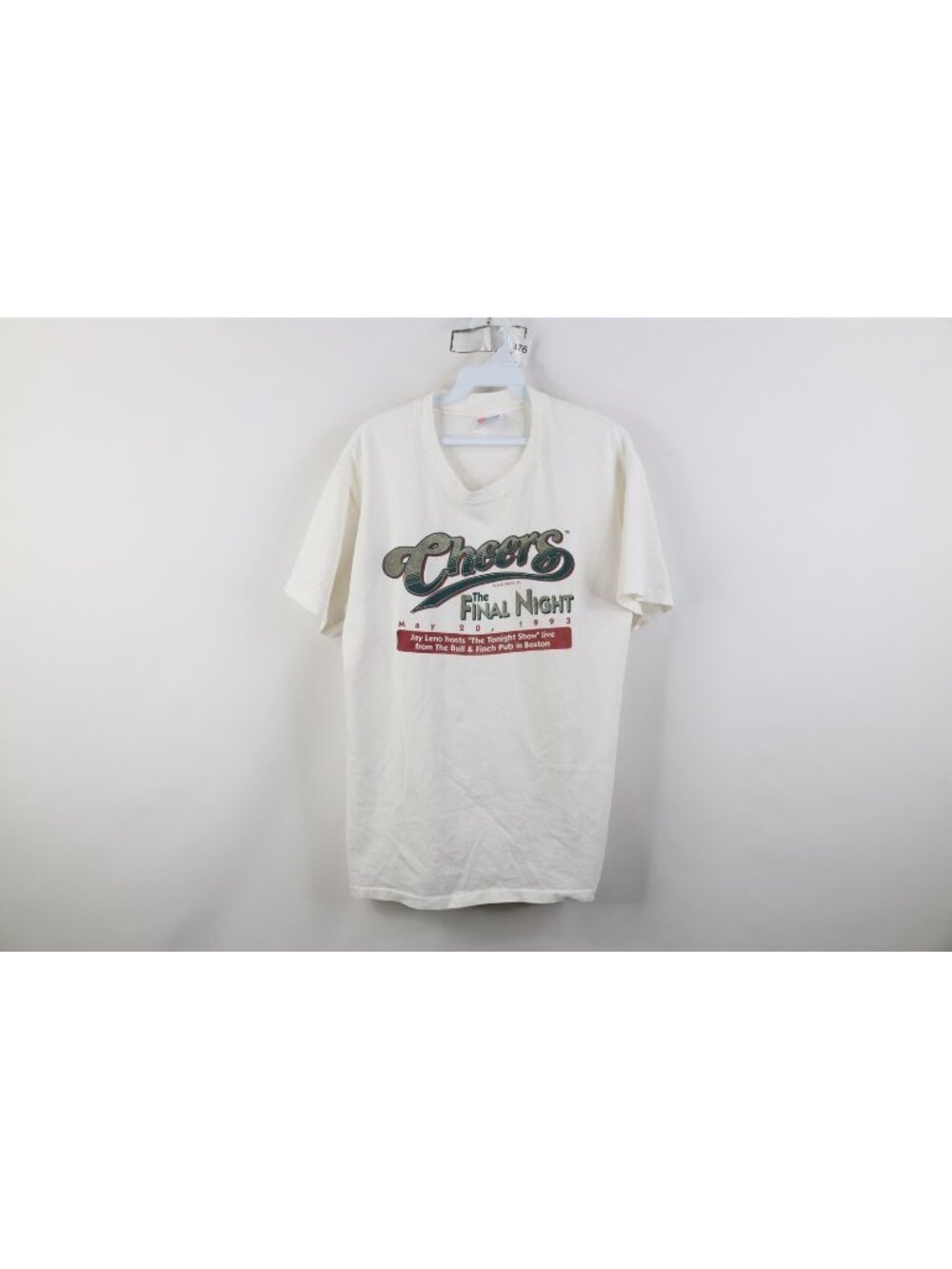 Vintage 90s Mens Large Cheers The Final Night Jay Leno Tonight Show T-Shirt USA